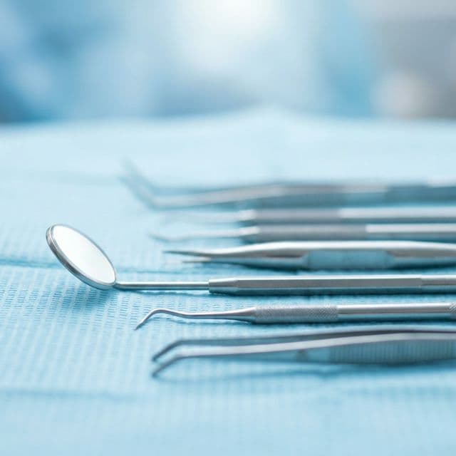 Clean, professional dental tools